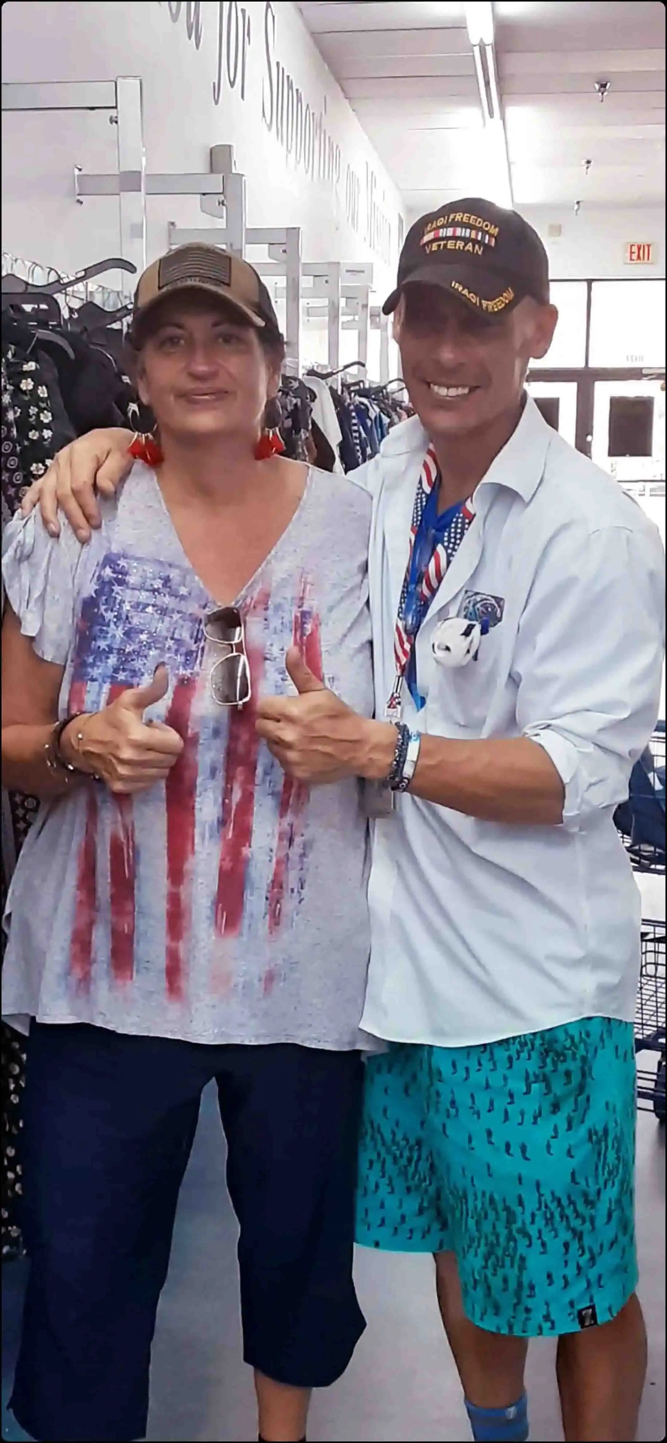 New text: America's Children's books authors David Haave & Rebecca Cinci give back to the community of Goodwill donations for back to school clothing -- David Haave